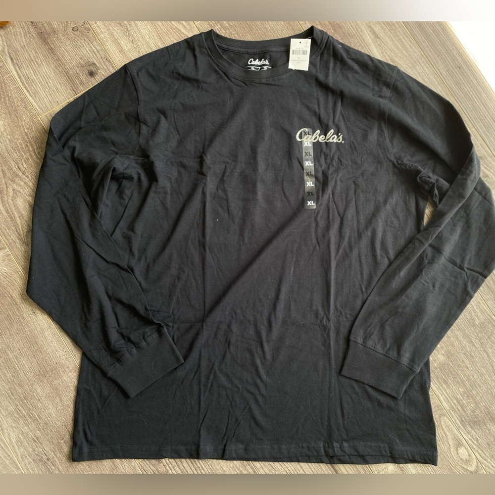 3/$30 Cabela’s men’s long sleeve 100% cotton black shirt NWT
